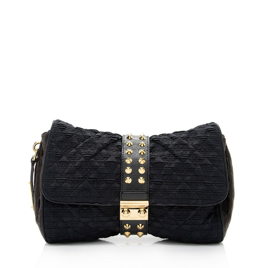 Louis Vuitton Limited Edition Monogram Satin Leather Coquette Pochette Clutch (SHF-jITFo4)