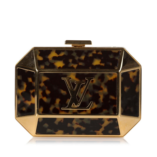 Louis Vuitton Minaudiere Bijou Tortoise Shell Clutch (SHG-35325)