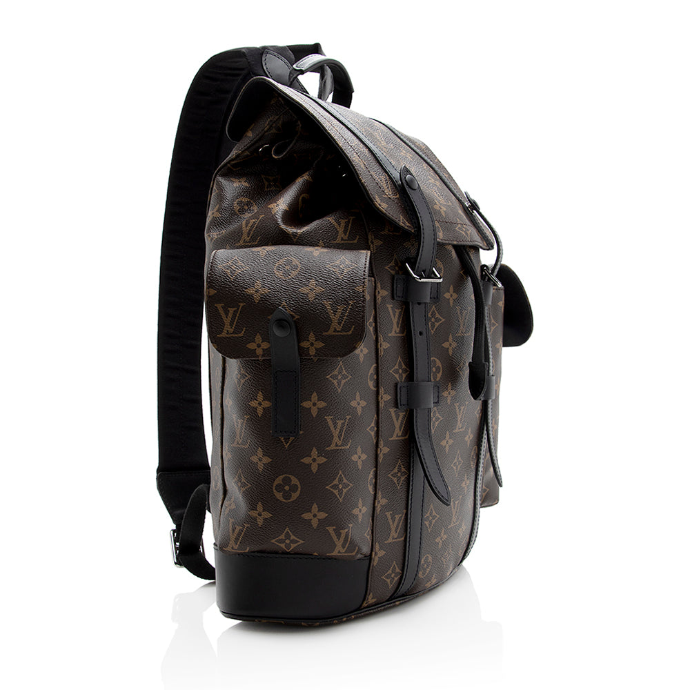 Louis Vuitton Monogram Canvas Macassar Christopher PM Backpack (SHF-21370)