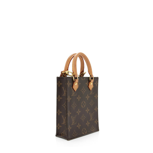Louis Vuitton Monogram Canvas Petit Sac Plat Shoulder Bag (SHF-NcP7wa)