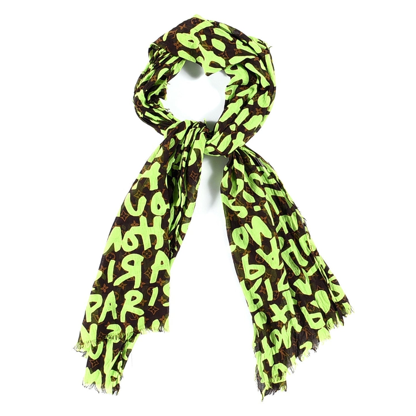 LOUIS VUITTON LIMITED EDITION VERT MONOGRAM GRAFFITI STEPHEN SPROUSE SCRAF