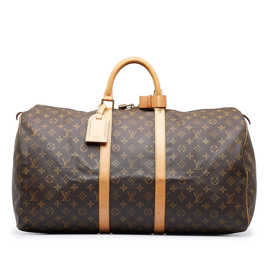 Louis Vuitton Monogram Keepall Bandouliere 55 (SHG-KBTq2a)