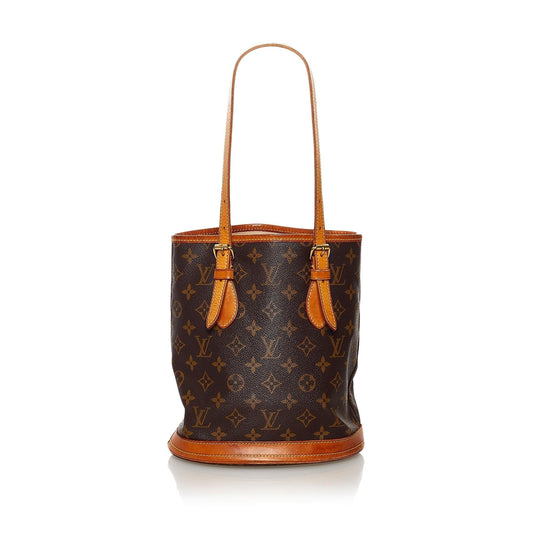 Louis Vuitton Monogram Petit Bucket Bag (SHG-31489)