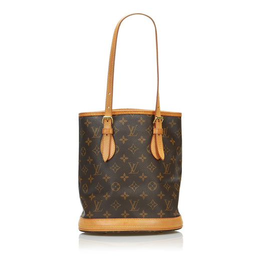 Louis Vuitton Monogram Petit Bucket PM (SHG-PgDTS4)