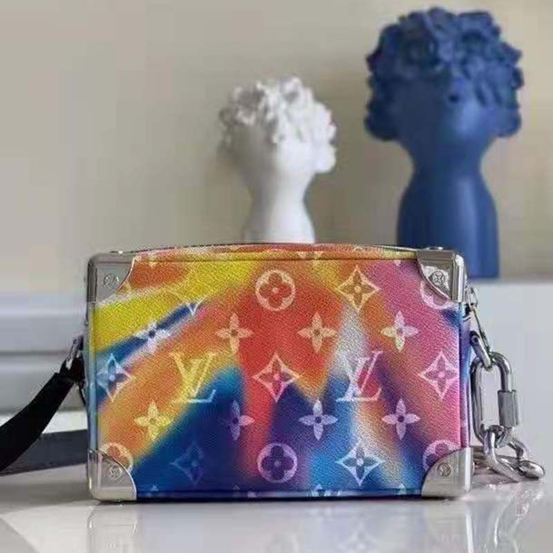 Louis Vuitton Unisex Mini Soft Trunk Monogram Sunset Coated Canvas Cowhide Leather Shoulder Bag