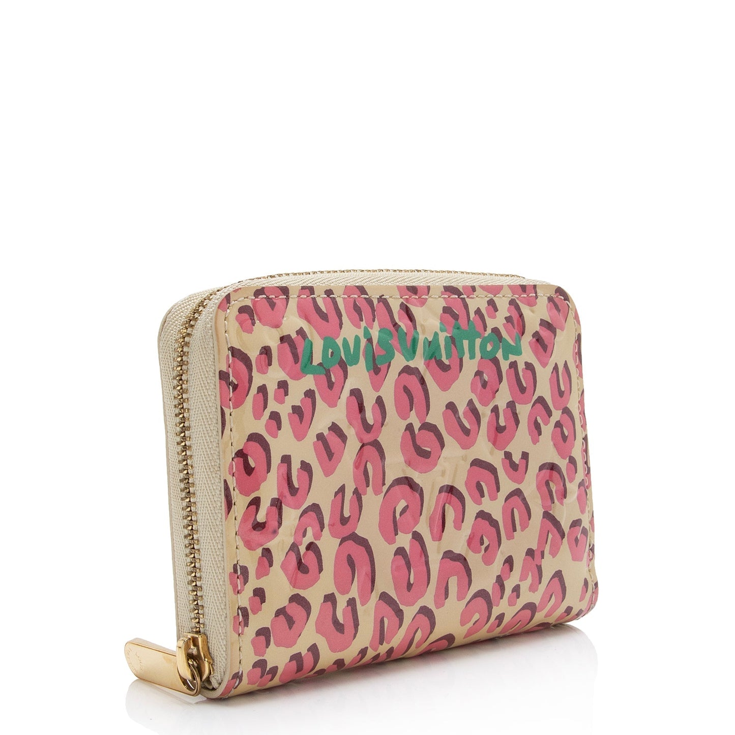 Louis Vuitton Limited Edition Stephen Spro  Monogram Vernis Leopard Zippy Coin Purse