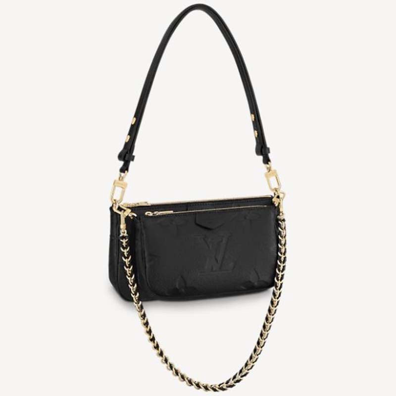 Louis Vuitton Women Multi Pochette Accessoires Embossed Supple Grained Cowhide Leather Clutch