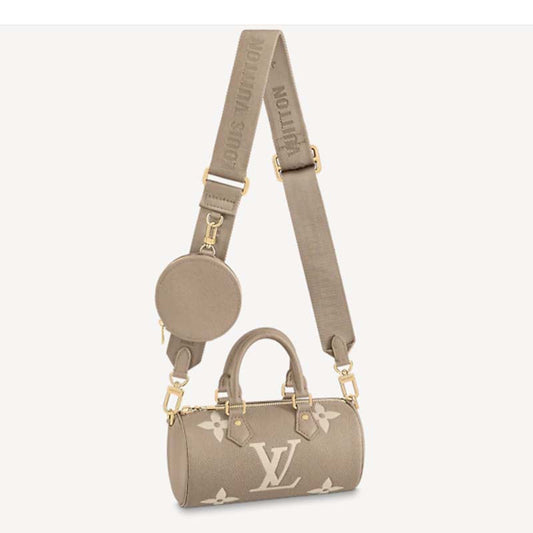 Louis Vuitton Women Papillon BB Dove Cream Embossed Supple Grained Cowhide Leather Handbag