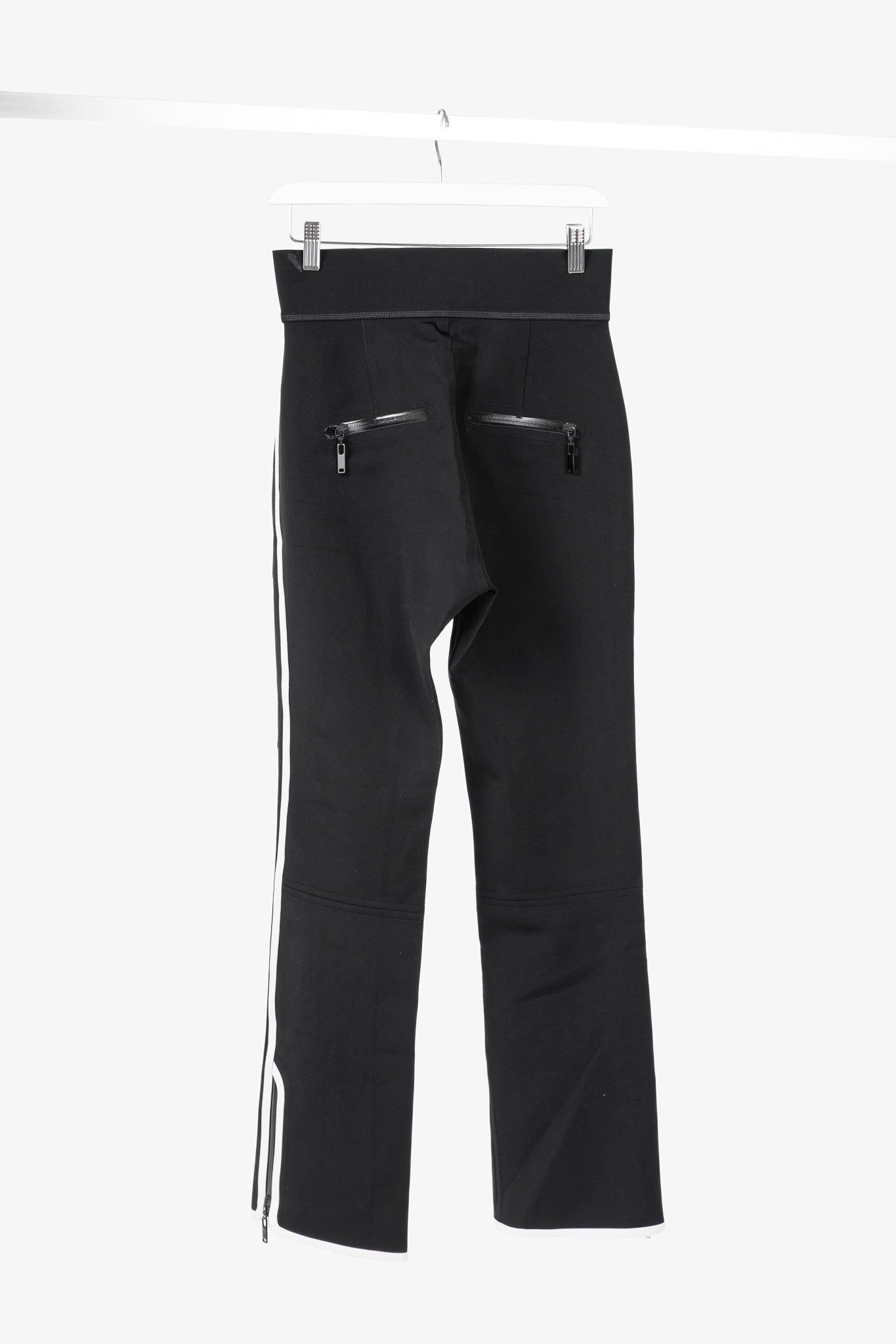 Louis Vuitton Black Stretch Piped Flared Pants