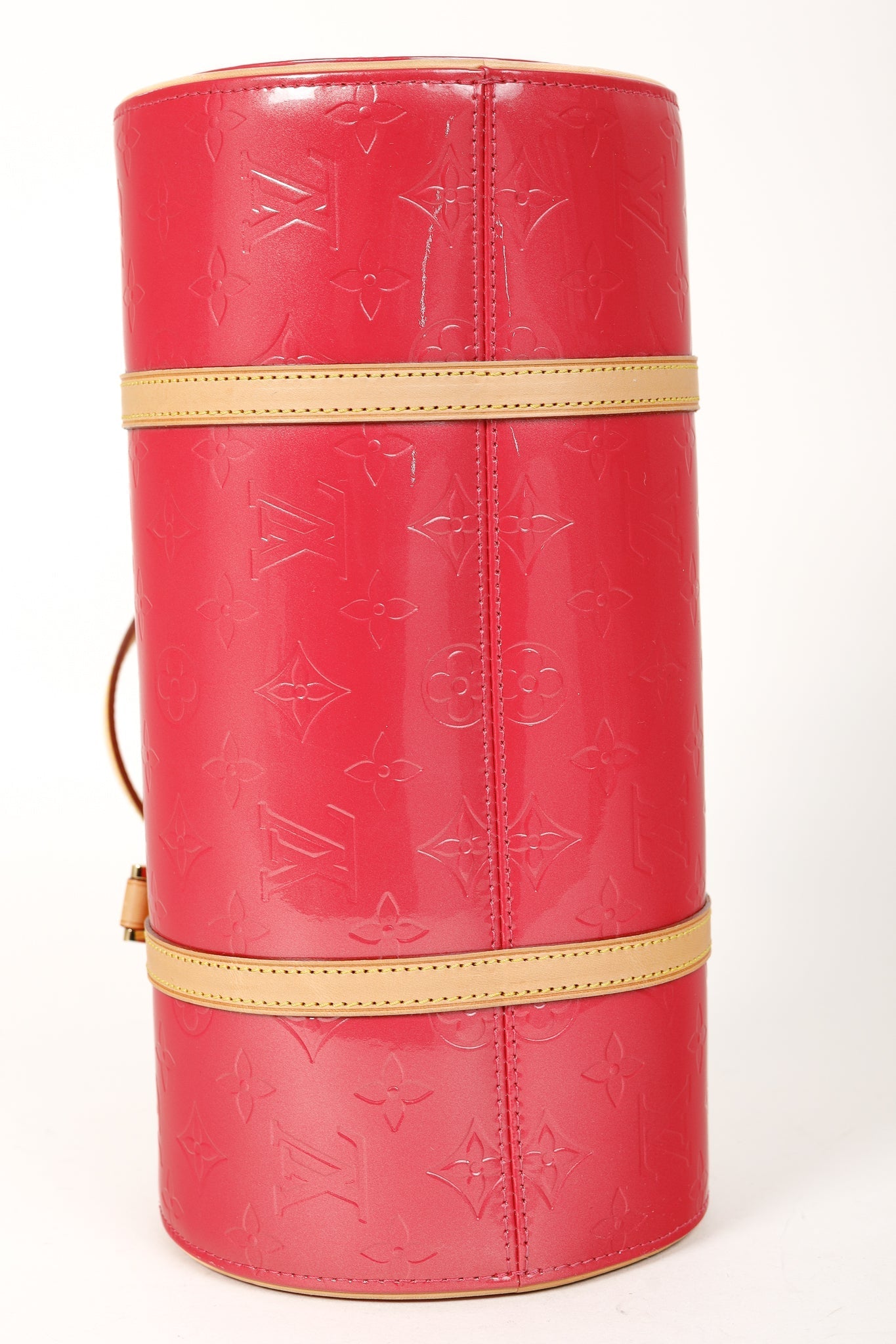 Louis Vuitton Bedford Framboise Monogram Vernis Leather Barrel Bag