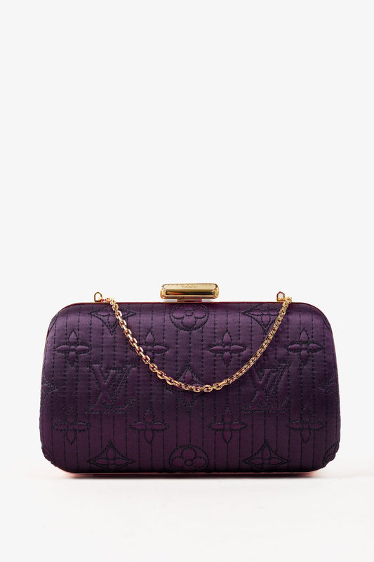Louis Vuitton Minaudière Plum Monogram Motard Clutch
