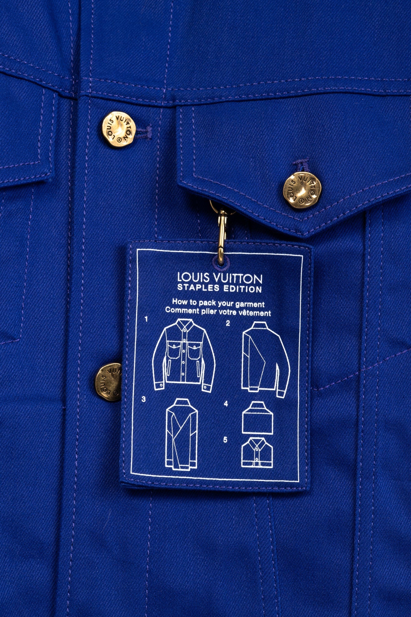 Louis Vuitton Staples Edition DNA Denim Cobalt Blue Jacket