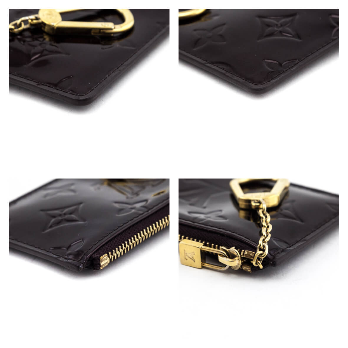 Louis Vuitton Amarante Monogram Vernis Key Pouch