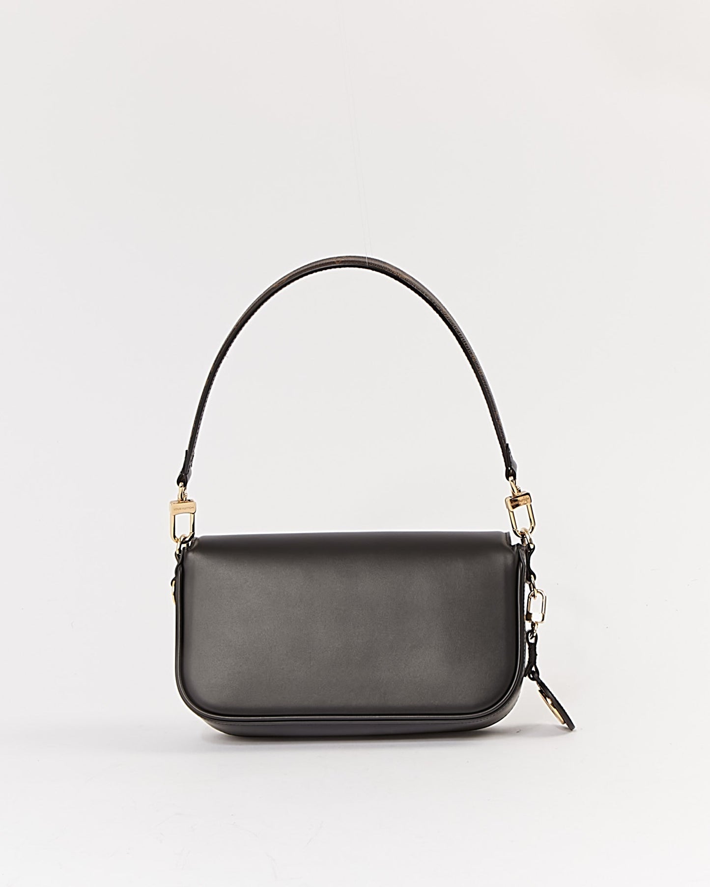 Louis Vuitton Black Leather Monogram Canvas Swing Bag