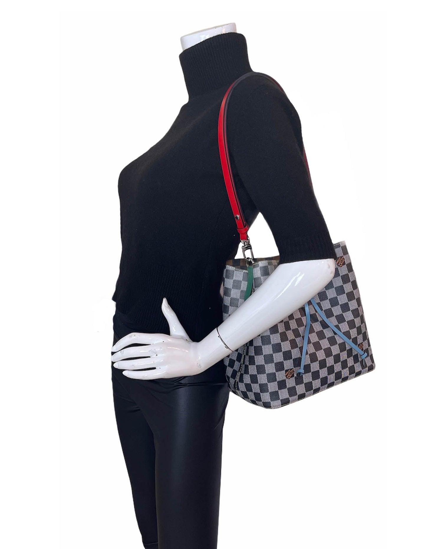 Louis Vuitton Black & White Damier Canvas NeoNoe Bag