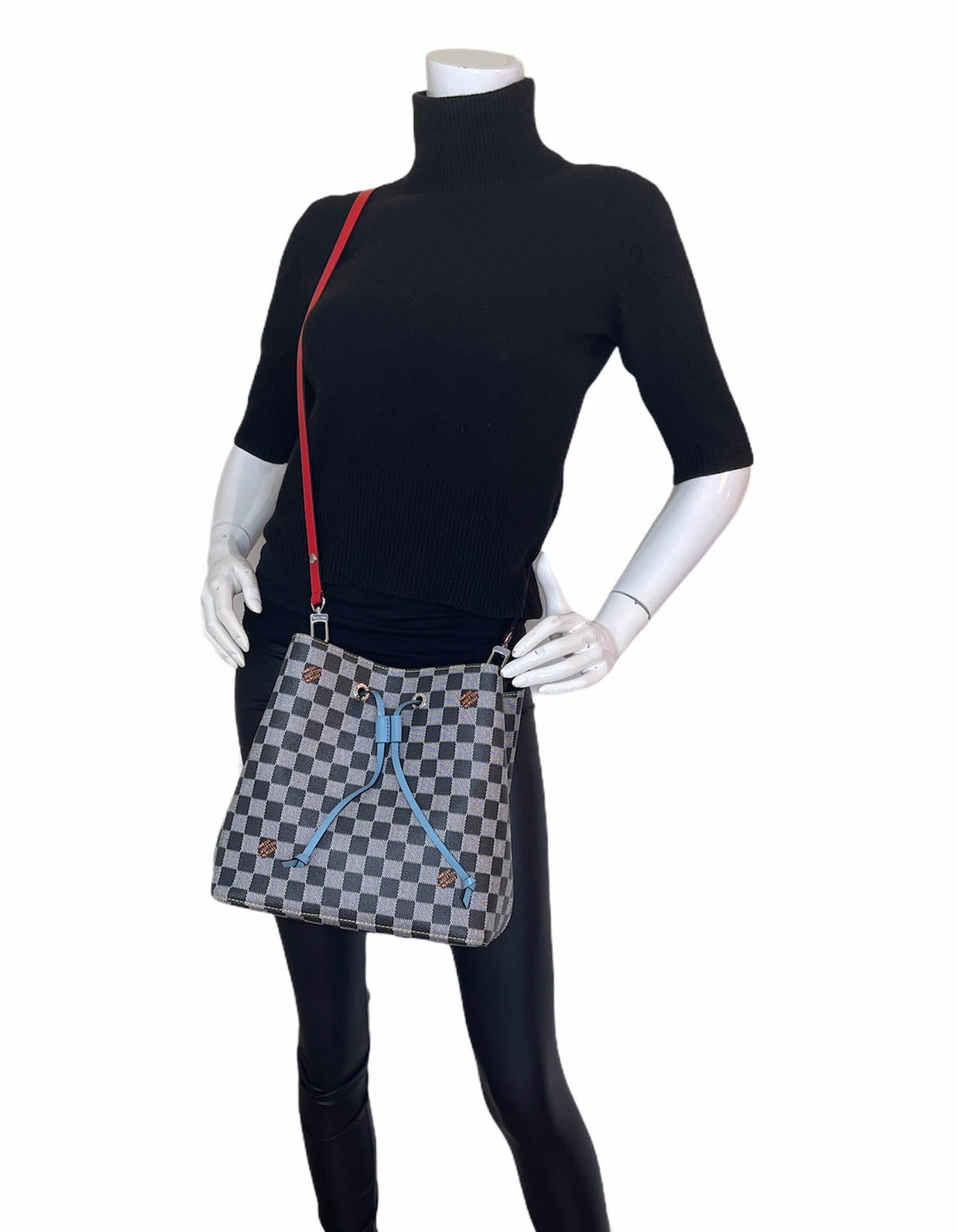 Louis Vuitton Black & White Damier Canvas NeoNoe Bag