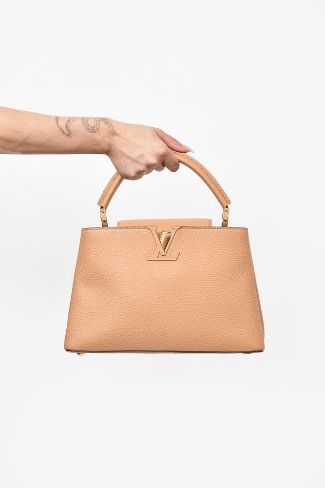 Louis Vuitton Camel Leather Capucines MM