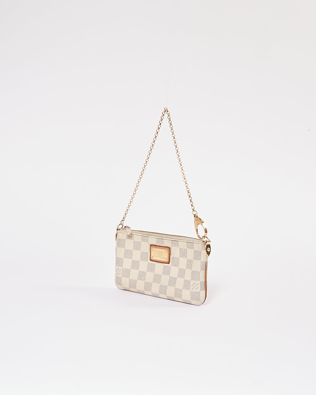 Louis Vuitton Damier Azur Canvas Pochette Chain Bag