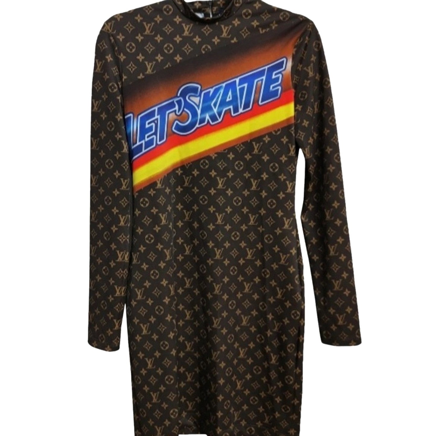 LOUIS VUITTON LET'S SKATE LONG-SLEEVED DRESS