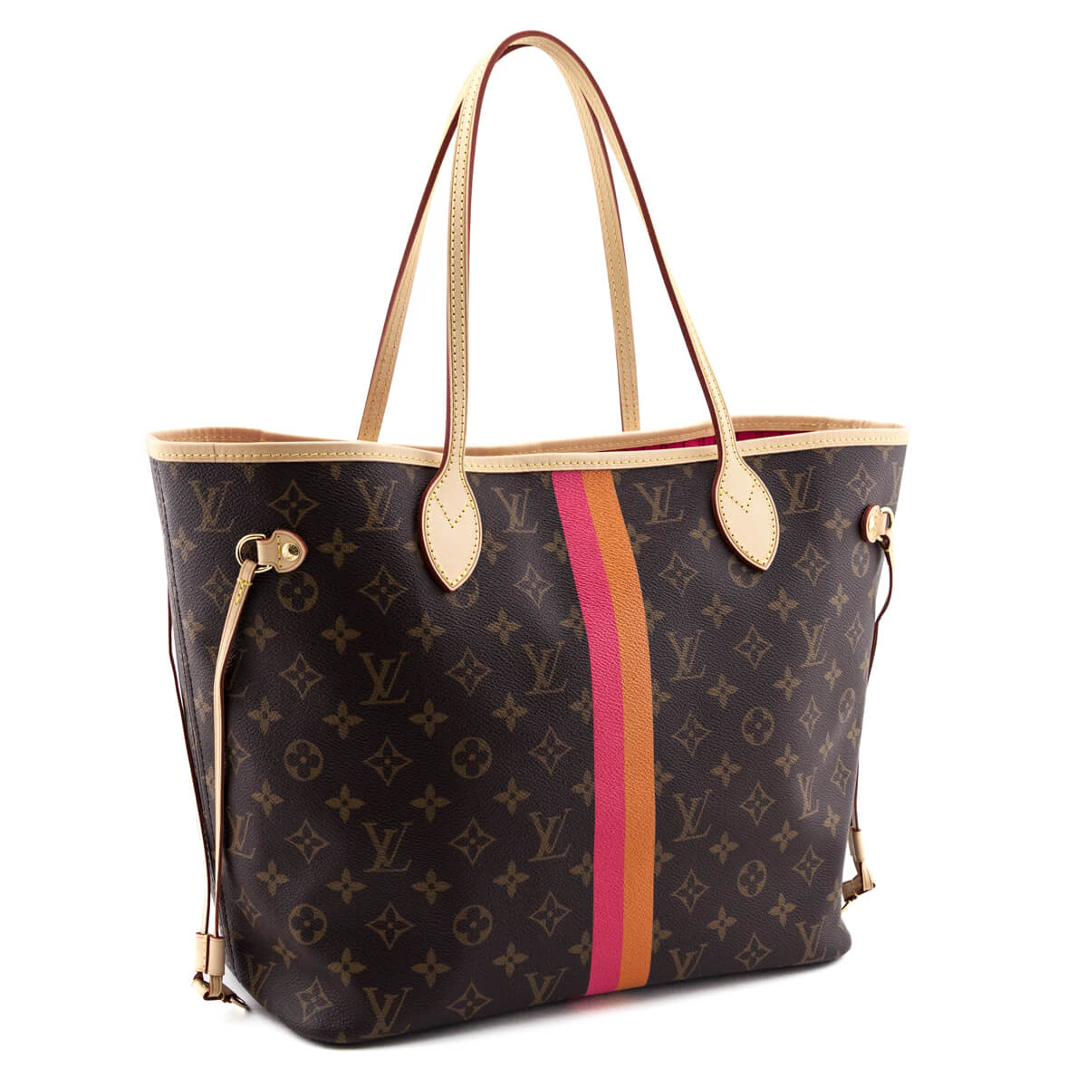 Louis Vuitton Monogram Orange & Fuschia My LV Heritage Neverfull MM W/ Pouch