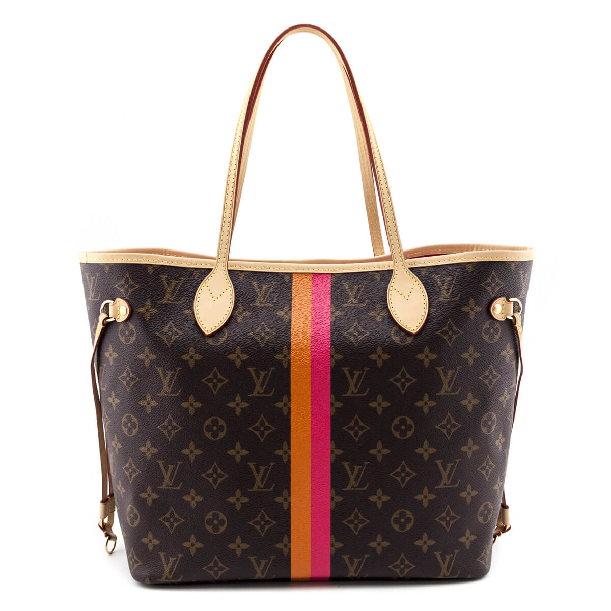 Louis Vuitton Monogram Orange & Fuschia My LV Heritage Neverfull MM W/ Pouch