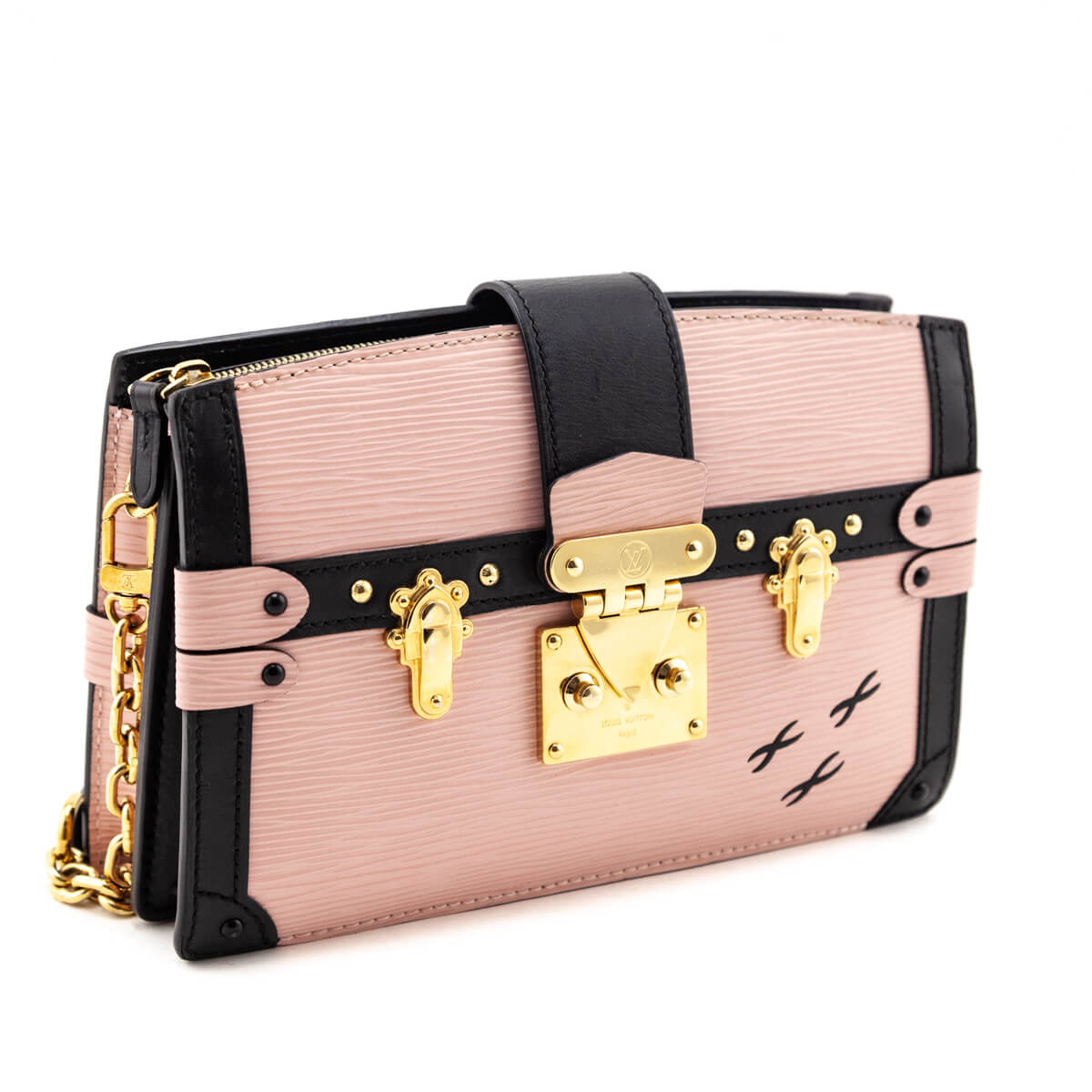 Louis Vuitton Rose Ballerine Epi Trunk Clutch
