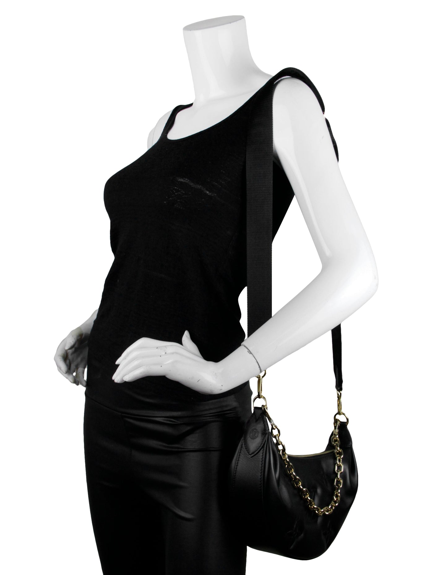 Louis Vuitton Black Leather Over The Moon Crossbody Bag