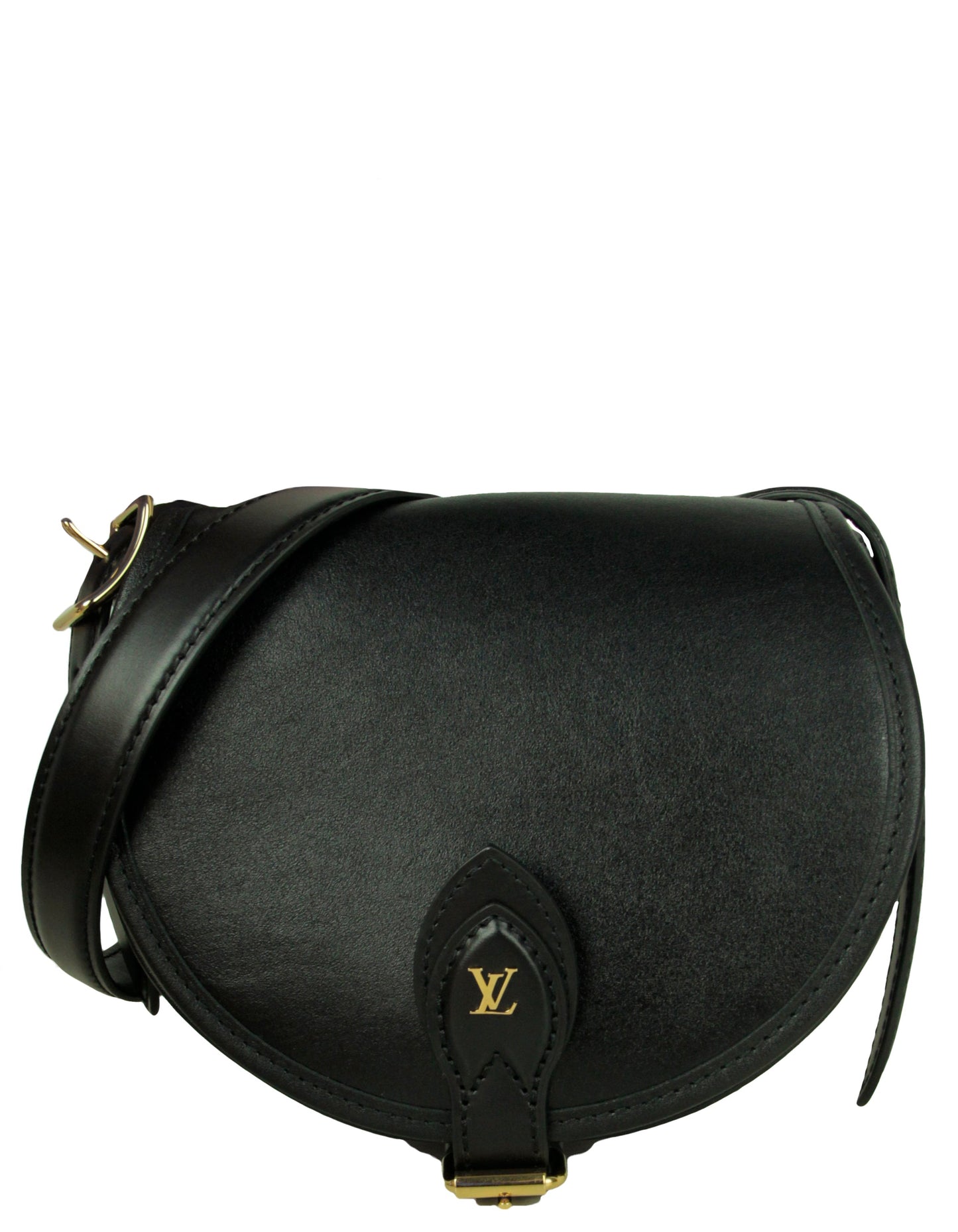 Louis Vuitton Black Leather Tambourin NM Crossbody Bag
