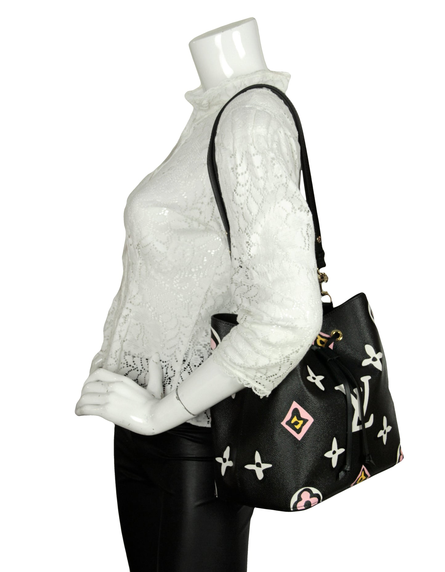 Louis Vuitton Black Monogram Giant Wild at Heart Neonoe MM Bag