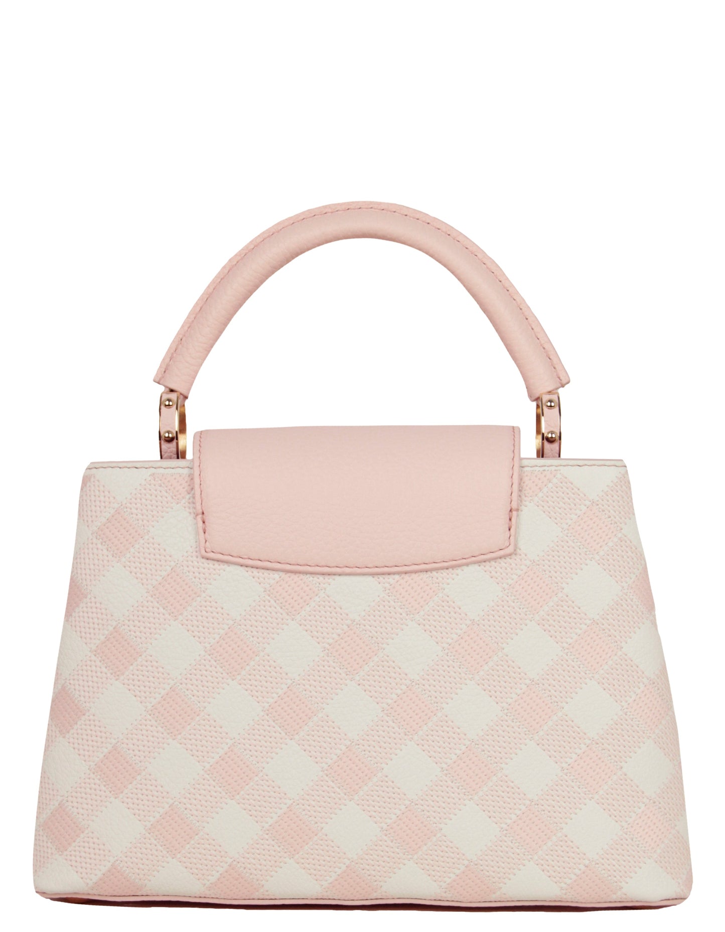Louis Vuitton Light Pink Taurillon Embroidered Vichy Capucines BB Bag