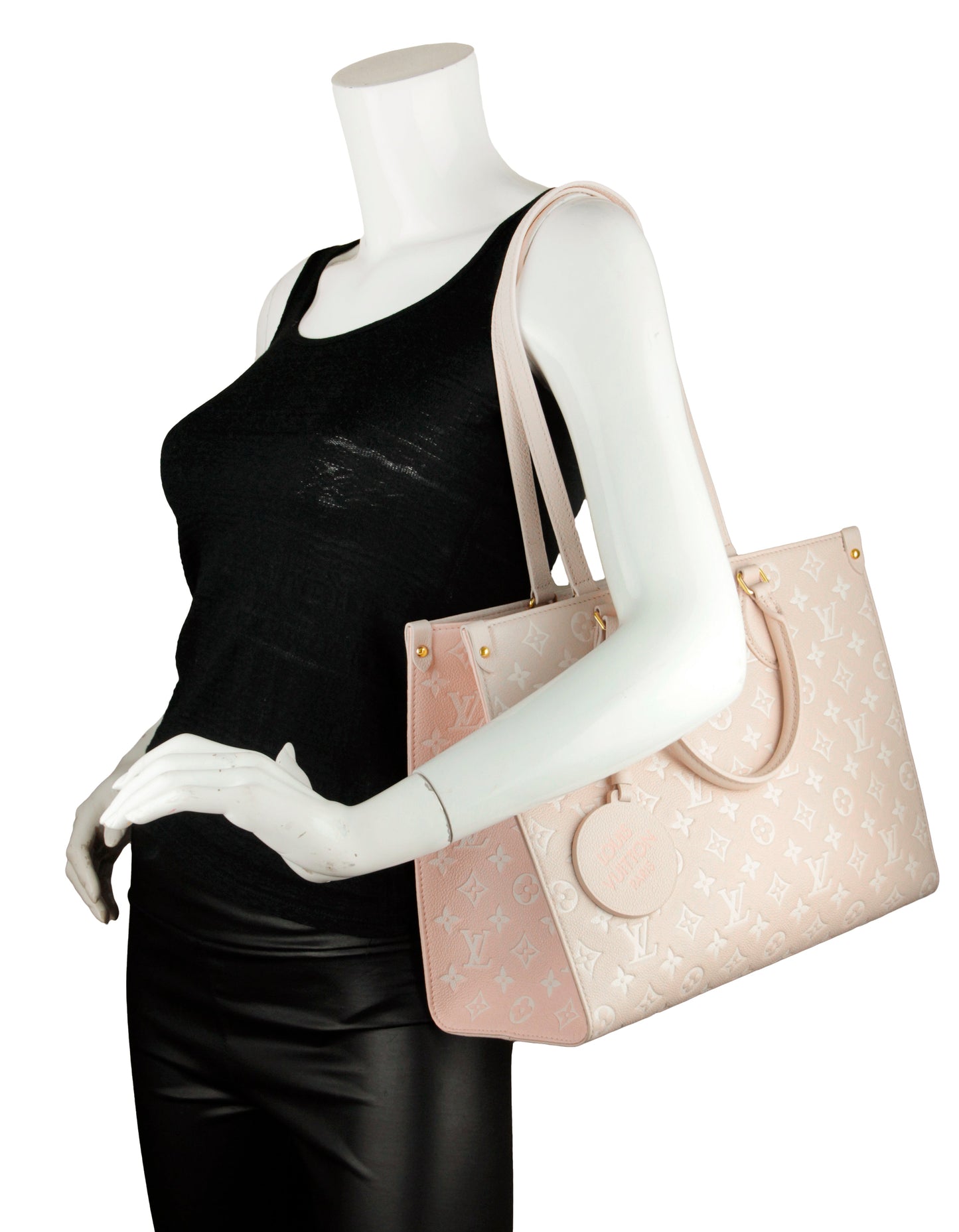 Louis Vuitton Pink/Yellow Empreinte Monogram Spring In The City Onthego MM Tote Bag