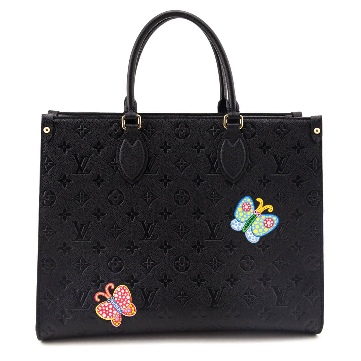 Louis Vuitton x Yayoi Kusama Black Monogram Empreinte Flowers OnTheGo MM