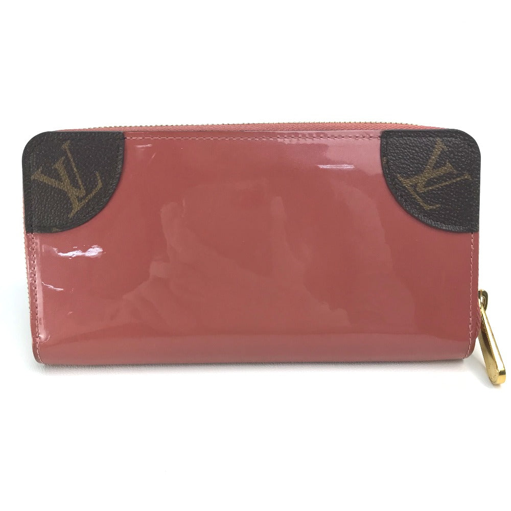 LOUIS VUITTON Long Wallet Purse âl62318 Patent leather / monogram canvas Pink beige type Monogram Zippy Venice Women