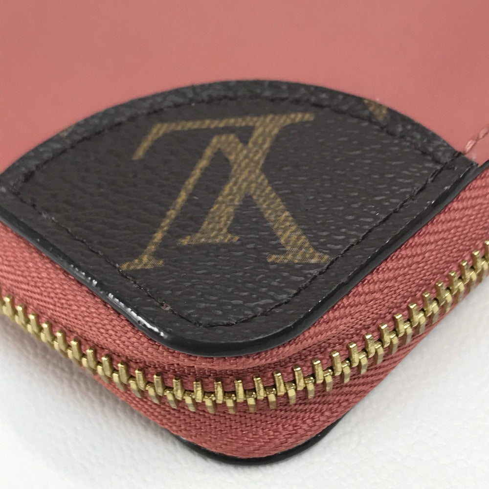 LOUIS VUITTON Long Wallet Purse âl62318 Patent leather / monogram canvas Pink beige type Monogram Zippy Venice Women
