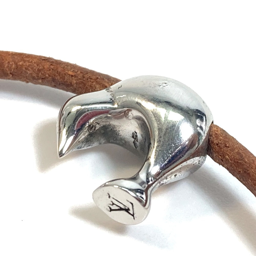 LOUIS VUITTON choker M80647 Leather, SV925 Silver Kiwi Kiwi LV cup 2003