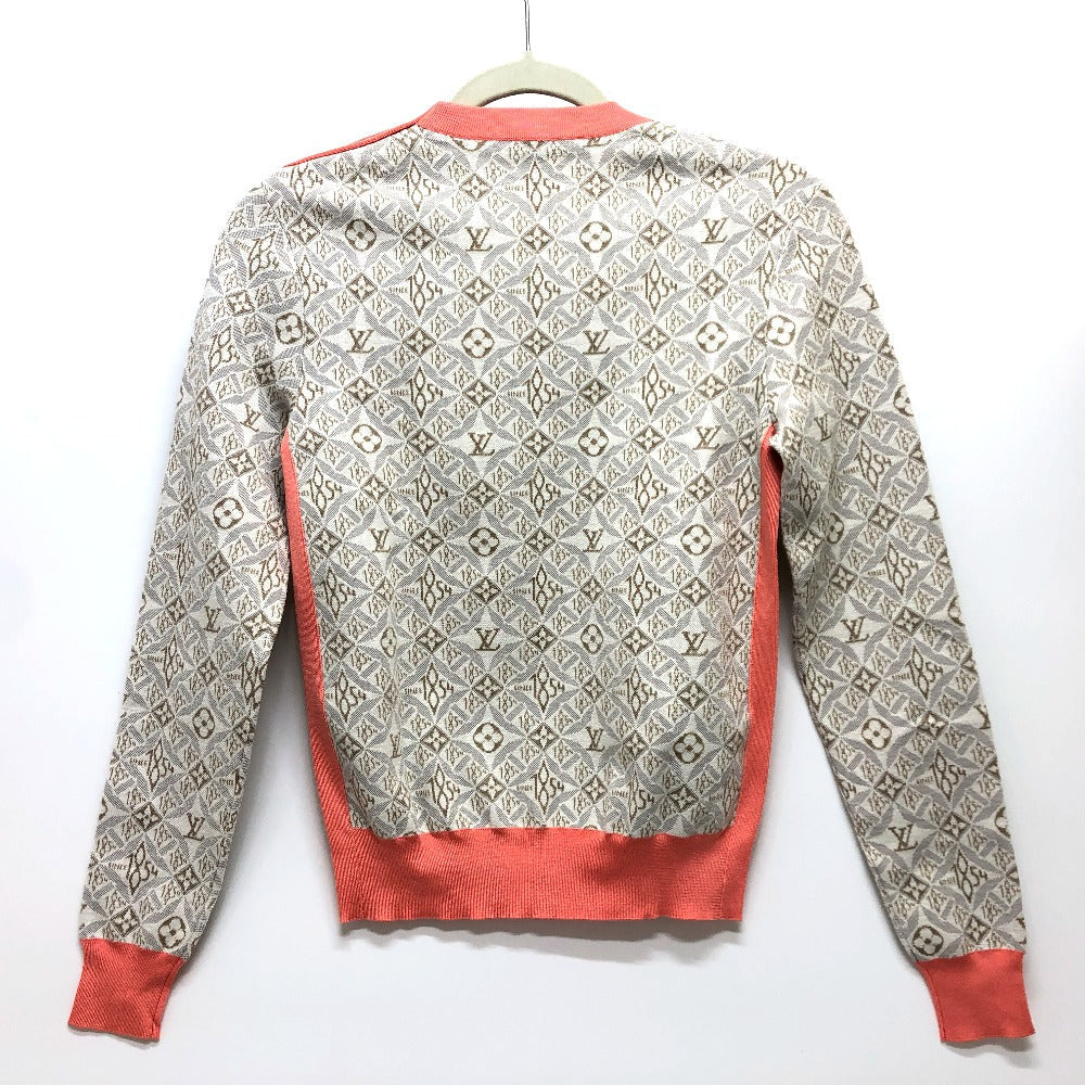 LOUIS VUITTON knit Silk, Cotton Gray / pink Monogram SUNCE1854 contrast trim Women XS