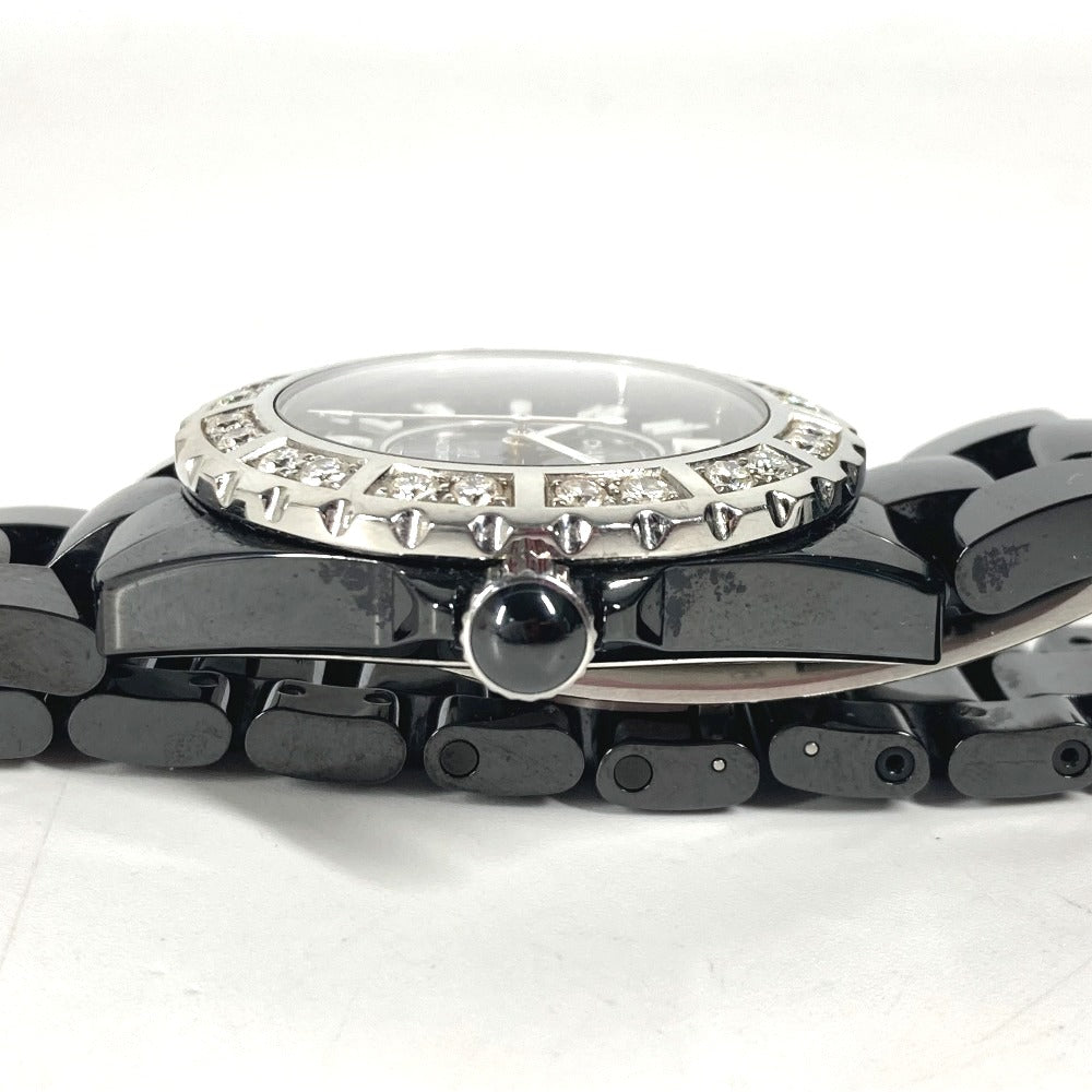 CHANEL Watches Mechanical Automatic H1174 Ceramic, Stainless Steel black J12 diamond bezel black dial