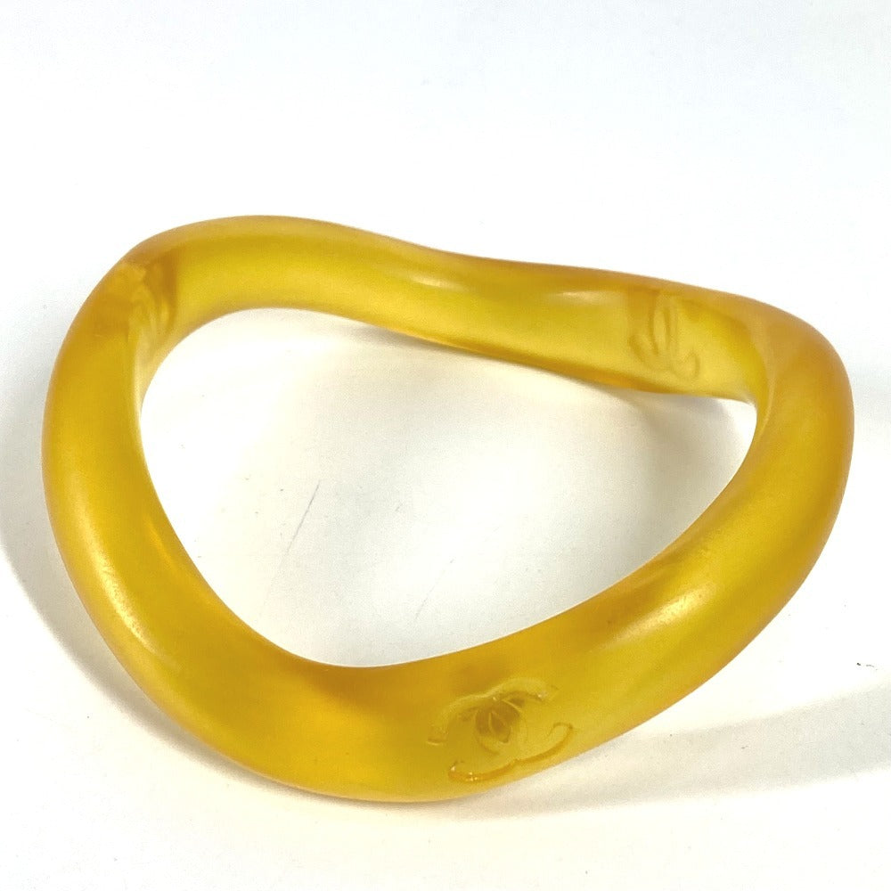 CHANEL Bangle Resin yellow 96C CC logo COCO Mark Women
