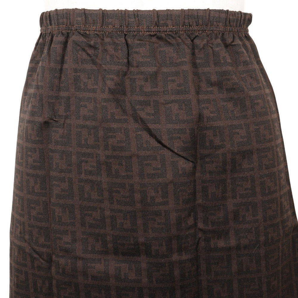FENDI Mini skirt Nylon Brown Zucca Women 42