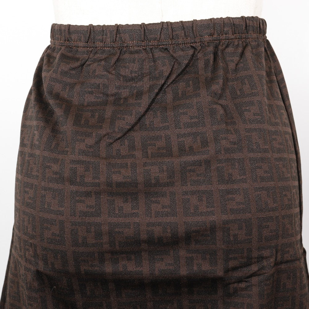 FENDI Mini skirt Nylon Brown Zucca Women 42
