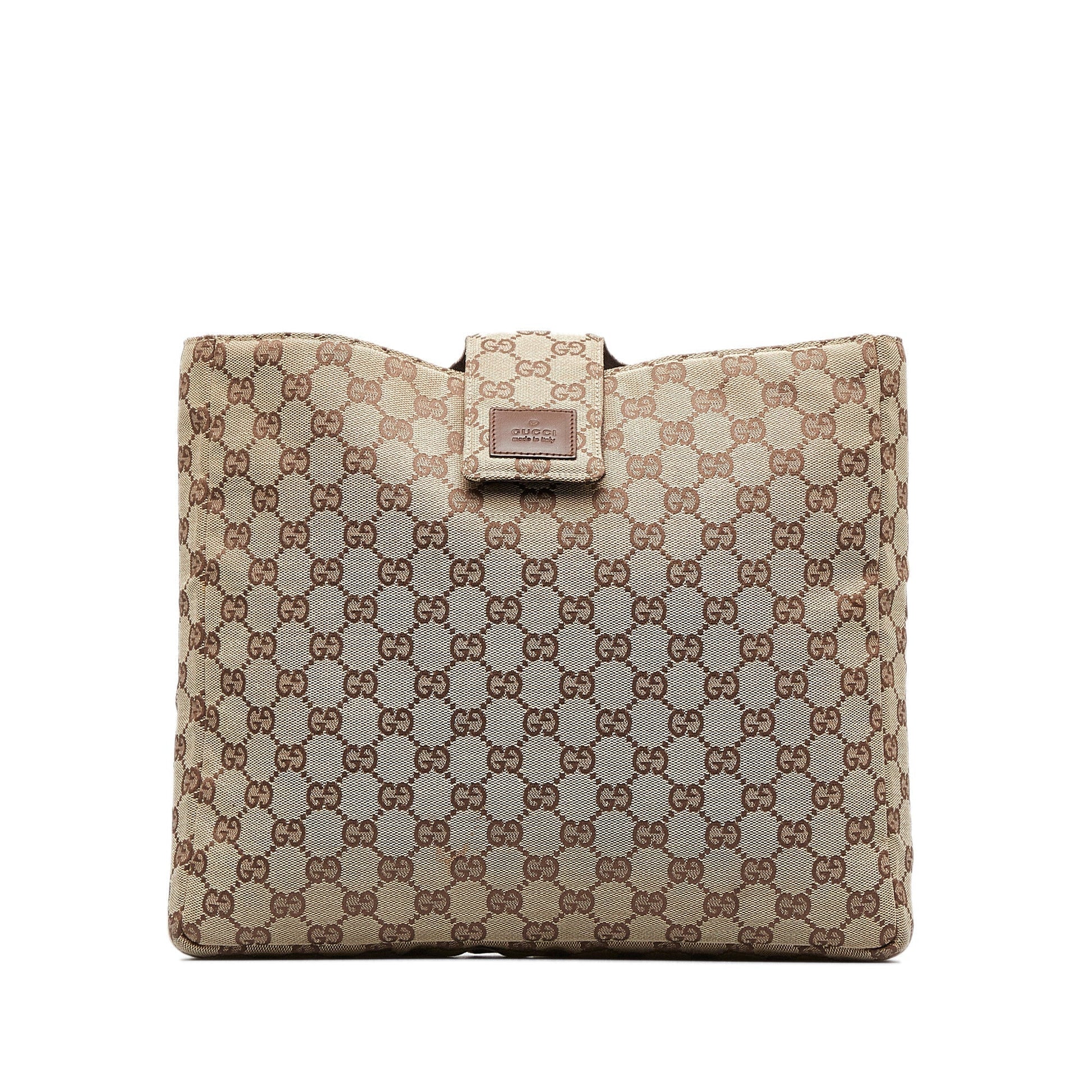Gucci Brown Canvas Clutch