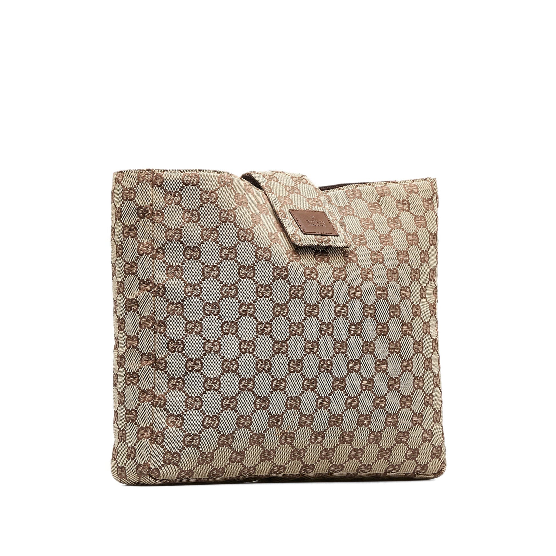 Gucci Brown Canvas Clutch
