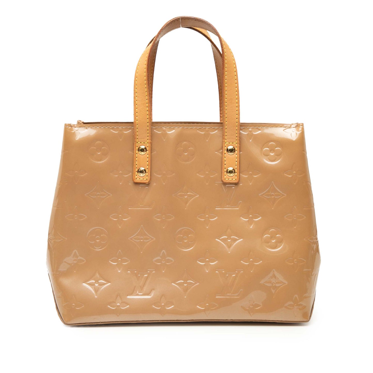 Tan Louis Vuitton Monogram Vernis Reade PM Handbag