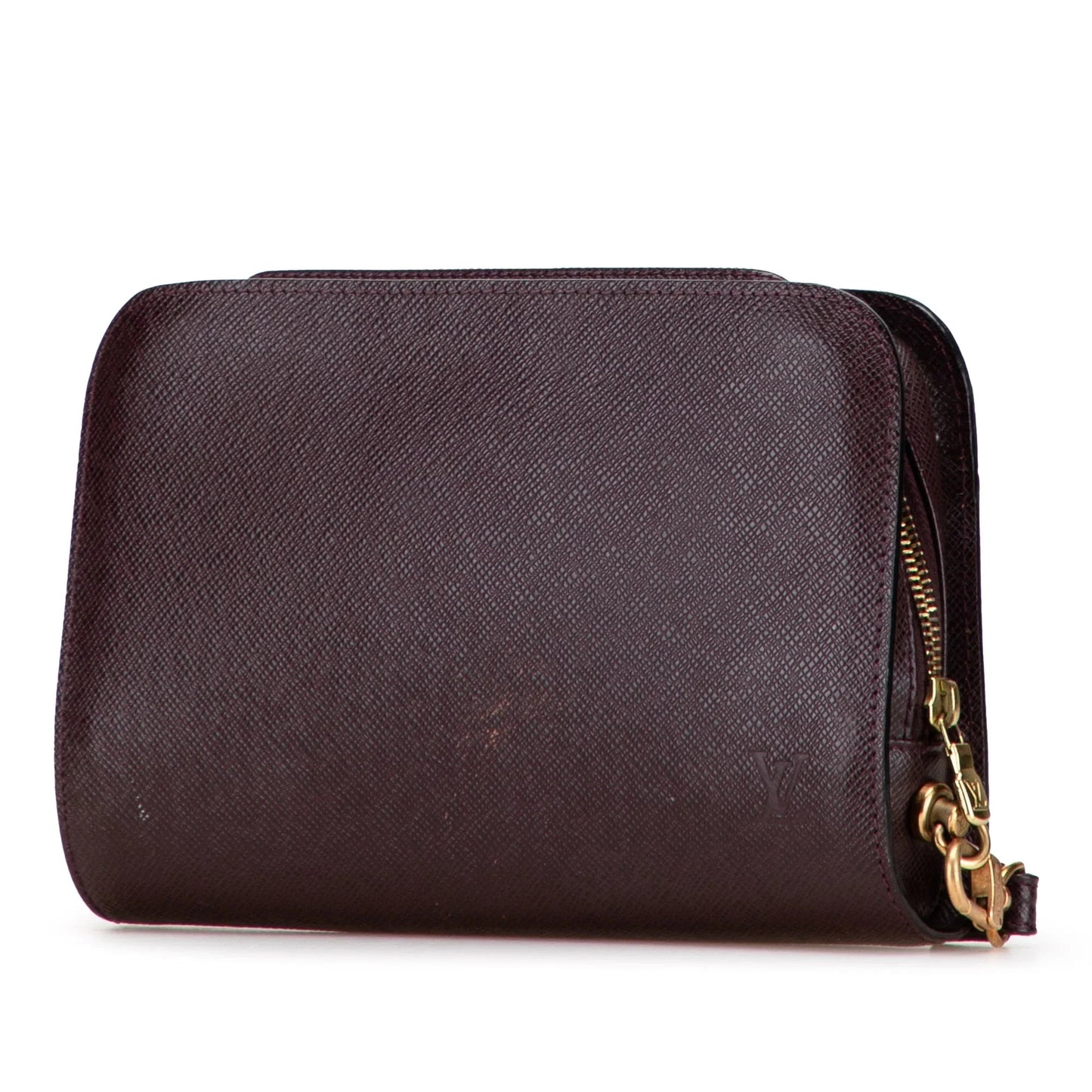 Red Louis Vuitton Taiga Pochette Baikal Clutch Bag