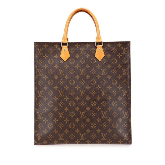 Brown Louis Vuitton Monogram Sac Plat Tote Bag