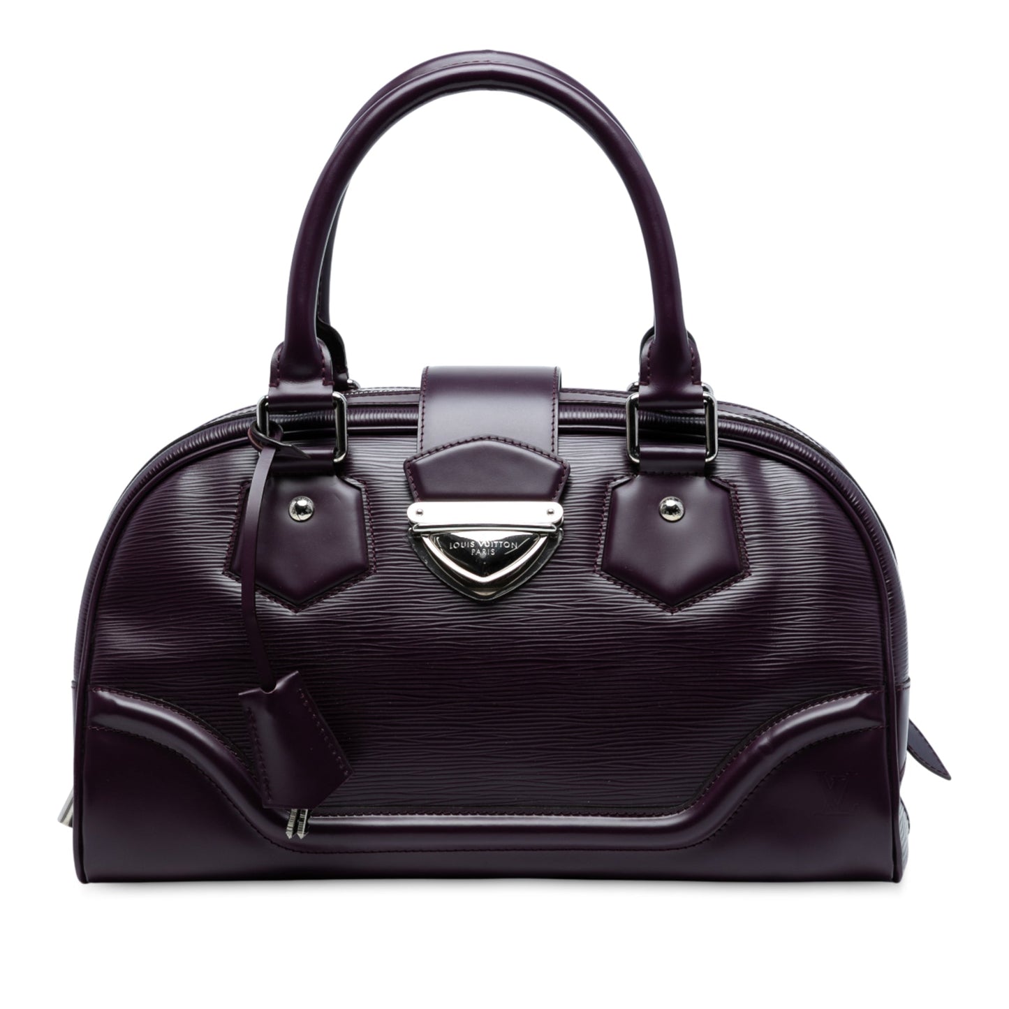 Purple Louis Vuitton Epi Bowling Montaigne GM Handbag
