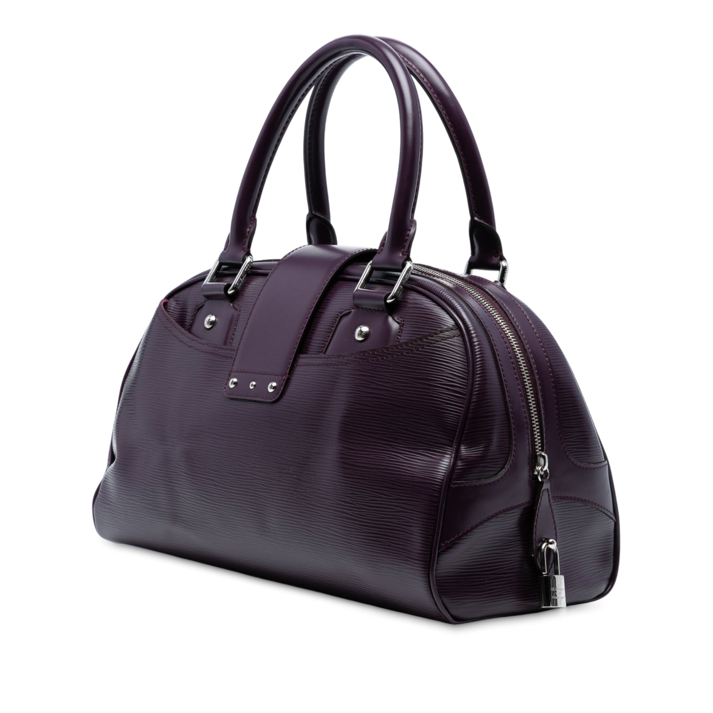 Purple Louis Vuitton Epi Bowling Montaigne GM Handbag