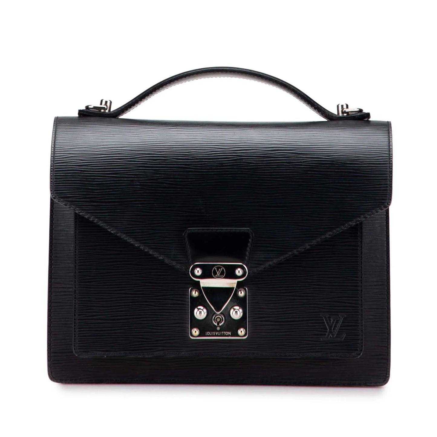 Black Louis Vuitton Epi Monceau 28 Satchel