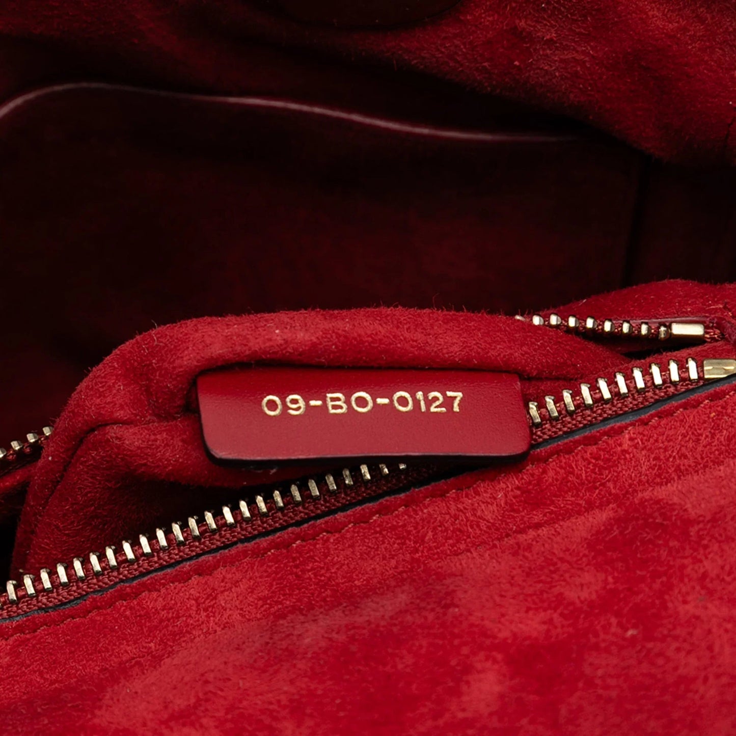 Red Dior Medium Studded Calfskin Lady Dior Handbag