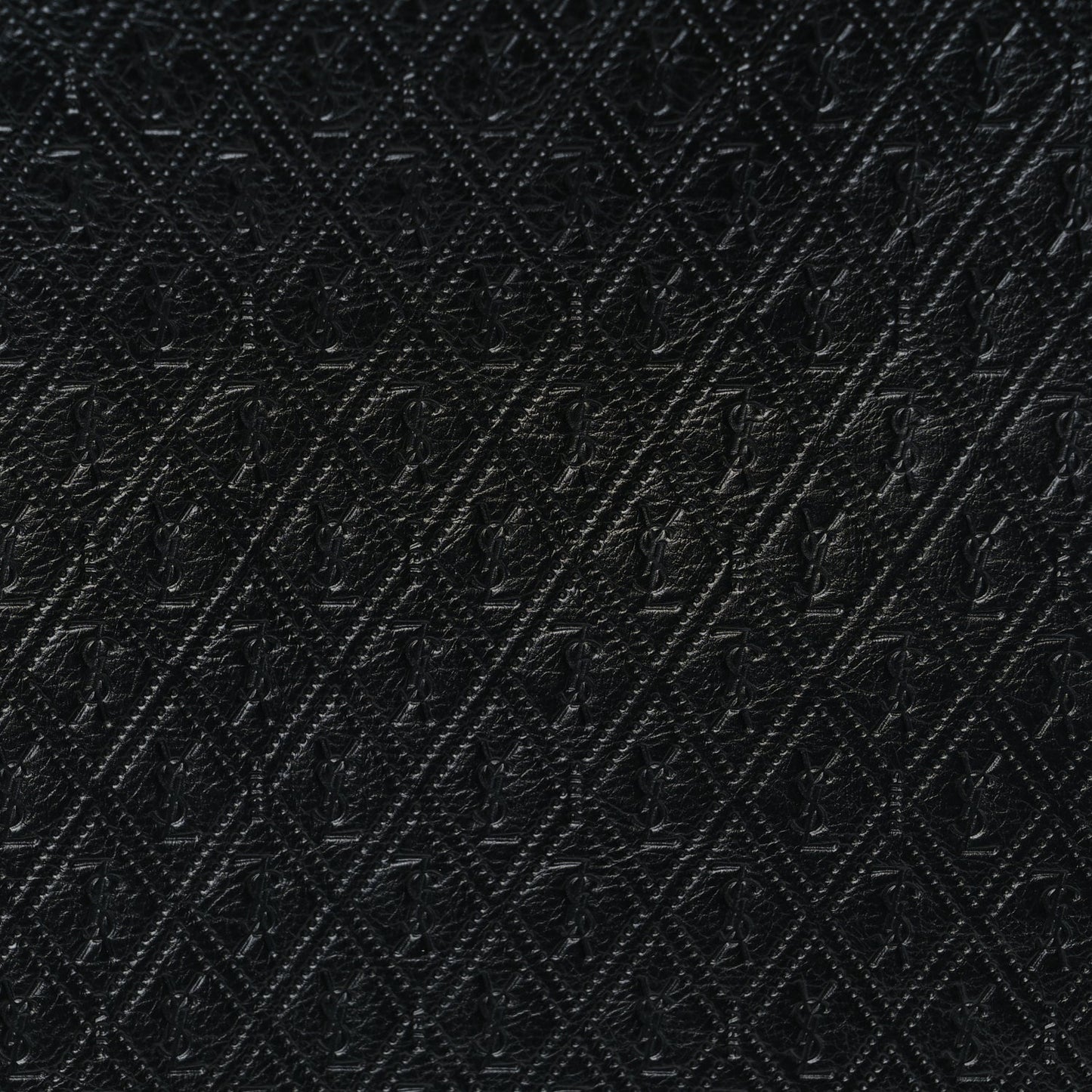 Saint Laurent Calfskin Monogram Deli Paper Bag   Black